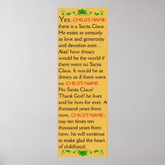 CUSTOMIZABLE Yes! There is a Santa Claus poster! Poster