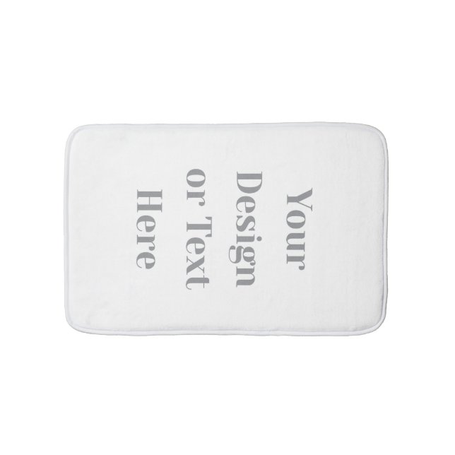 Customizable Your Design or Text Here Personalized Bath Mat (Front)