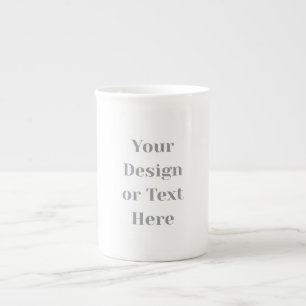 Customizable Your Design or Text Here Personalized Bone China Mug