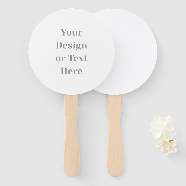 Customizable Your Design or Text Here Personalized Hand Fan (Front and Back)