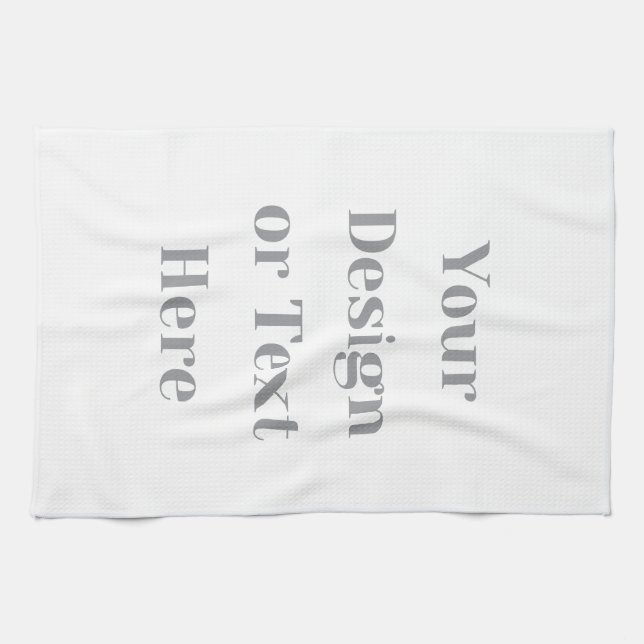 Customizable Your Design or Text Here Personalized Kitchen Towel (Horizontal)