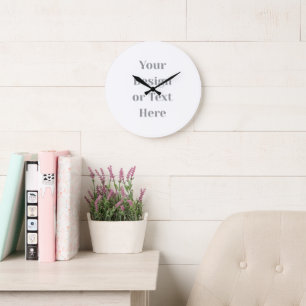 Customizable Your Design or Text Here Personalized Large Clock