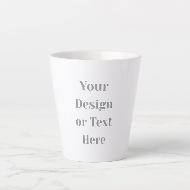 Customizable Your Design or Text Here Personalized Latte Mug (Front)