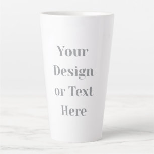Customizable Your Design or Text Here Personalized Latte Mug