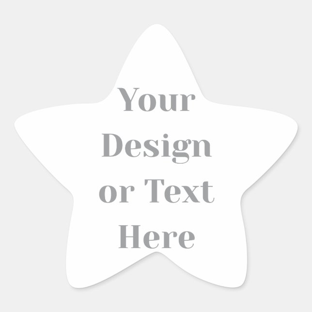 Customizable Your Design or Text Here Personalized Star Sticker (Front)