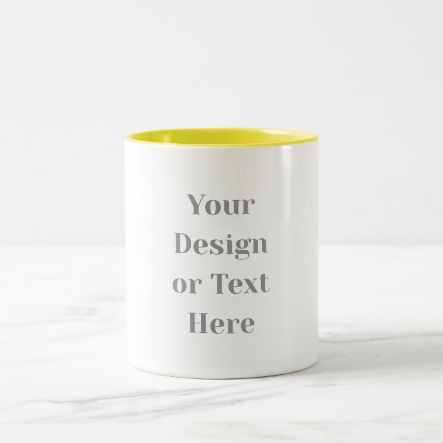 Customizable Your Design or Text Here Personalized Two-Tone Coffee Mug (Center)