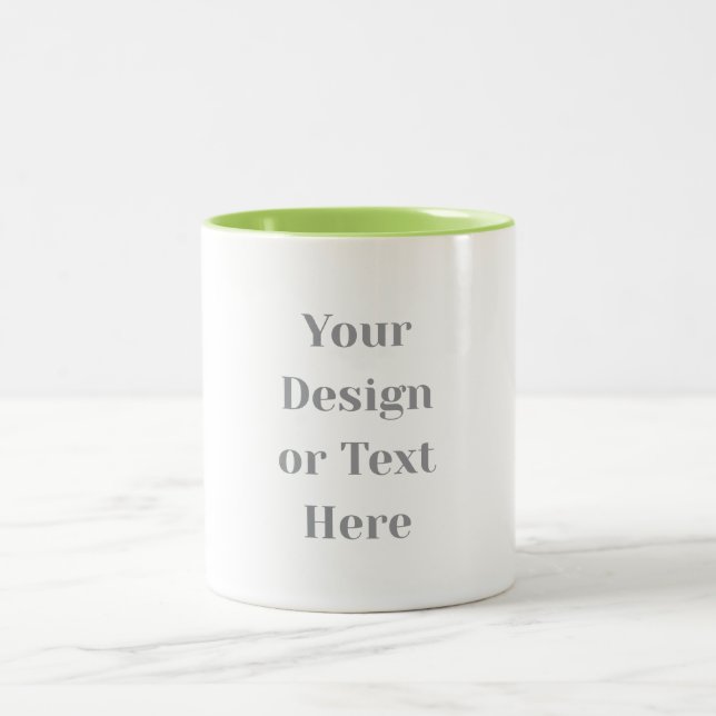 Customizable Your Design or Text Here Personalized Two-Tone Coffee Mug (Center)