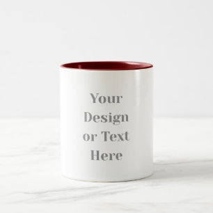 Customizable Your Design or Text Here Personalized Two-Tone Coffee Mug