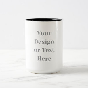 Customizable Your Design or Text Here Personalized Two-Tone Coffee Mug