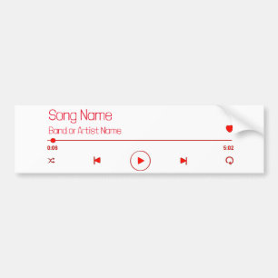 Customizable Your Favorite Music Bumper Sticker