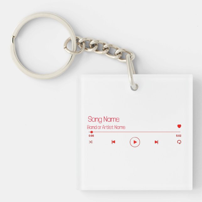 Customizable Your Favorite Music Keychain (Front)