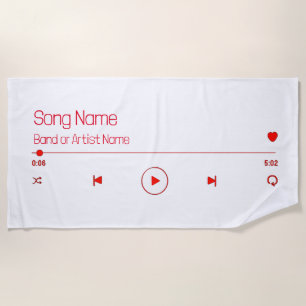 Customizable Your Favourite Music Beach Towel