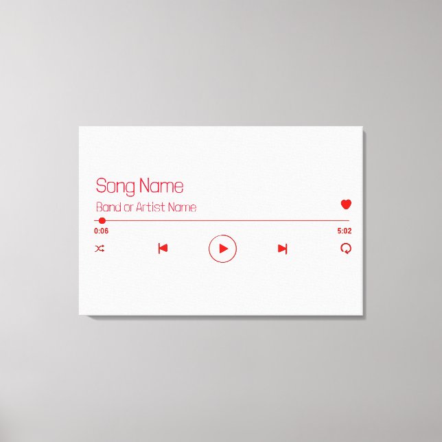 Customizable Your Favourite Music Canvas Print (Front)