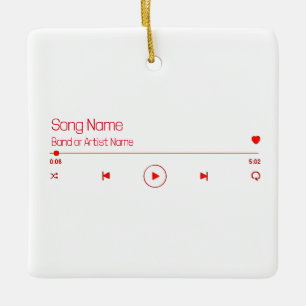 Customizable Your Favourite Music Ceramic Ornament
