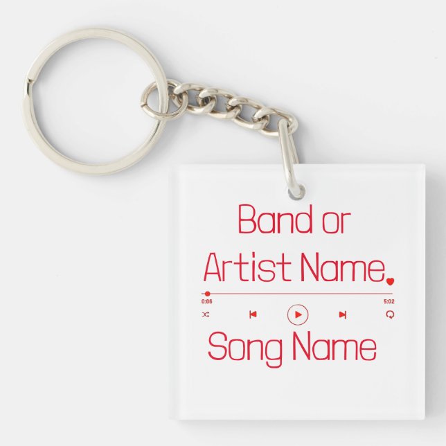 Customizable Your Favourite Music Keychain (Front)