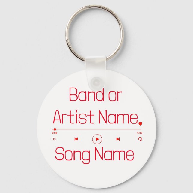 Customizable Your Favourite Music Keychain (Front)