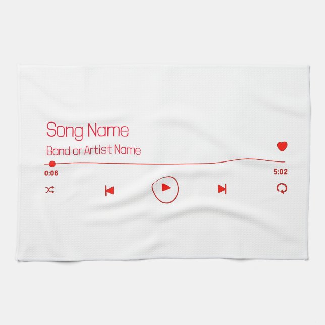 Customizable Your Favourite Music Kitchen Towel (Horizontal)