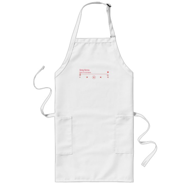 Customizable Your Favourite Music Long Apron (Front)