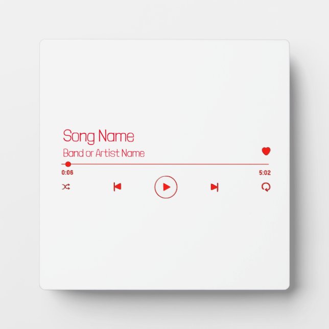 Customizable Your Favourite Music Plaque (Front)