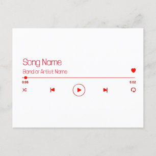 Customizable Your Favourite Music Postcard