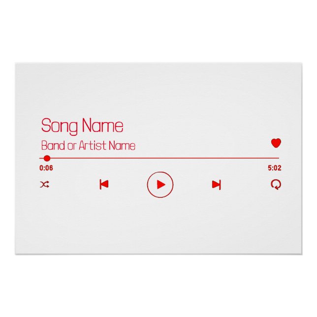 Customizable Your Favourite Music Poster (Front)