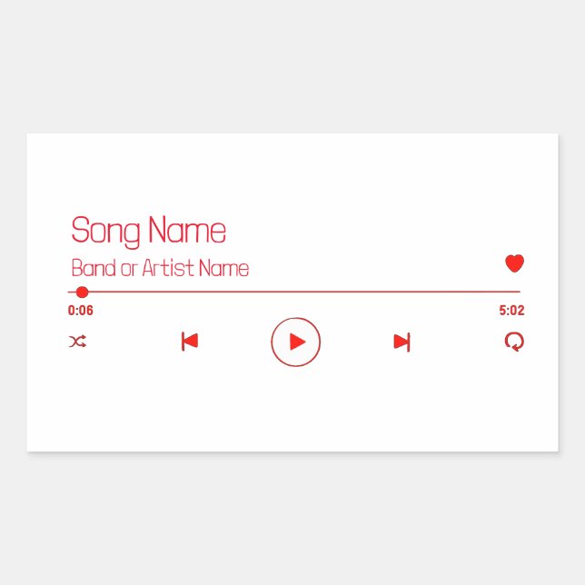 Customizable Your Favourite Music Sticker (Front)