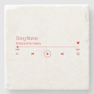 Customizable Your Favourite Music Stone Coaster