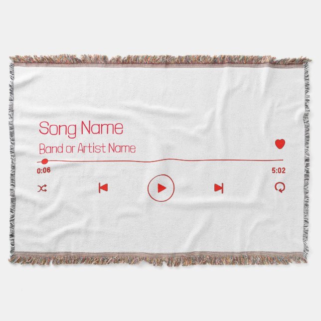 Customizable Your Favourite Music Throw Blanket (Front)