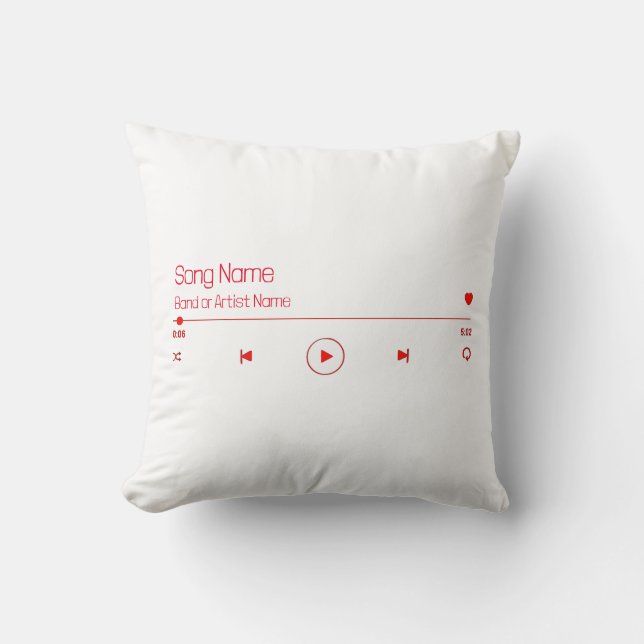 Customizable Your Favourite Music Throw Pillow (Front)