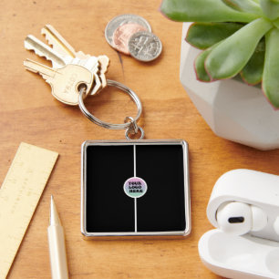 Customizable Your Logo Here branding Keychain