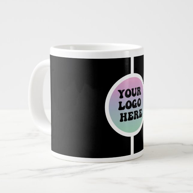 Customizable Your Logo Here branding  Large Coffee Mug (Front Left)