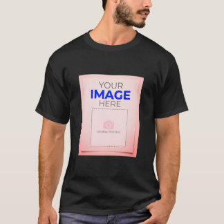 Customizable "Your Logo Here" Minimalist Shield  T-Shirt