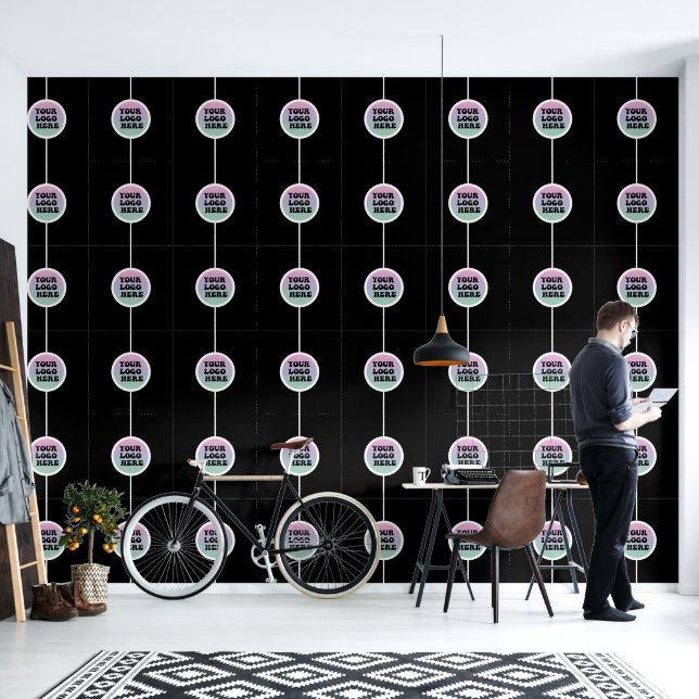 Customizable Your Logo Here Peel and Stick Wallpaper (Living Room)