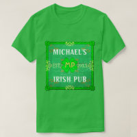 Customizable Your Name Irish Pub Green