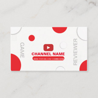 Customizable YouTuber Business Card Template Vecto