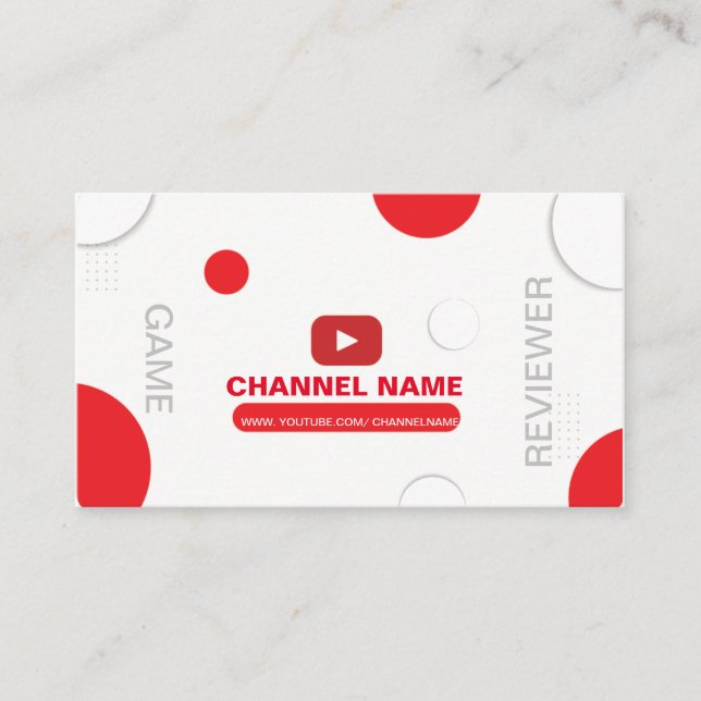 Customizable YouTuber Business Card Template Vecto (Front)