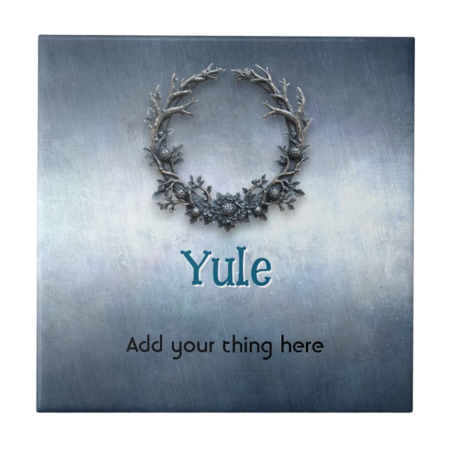 Customizable Yule Ceramic Tile (Front)