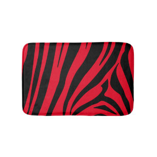 Customizable zebra print bath mat