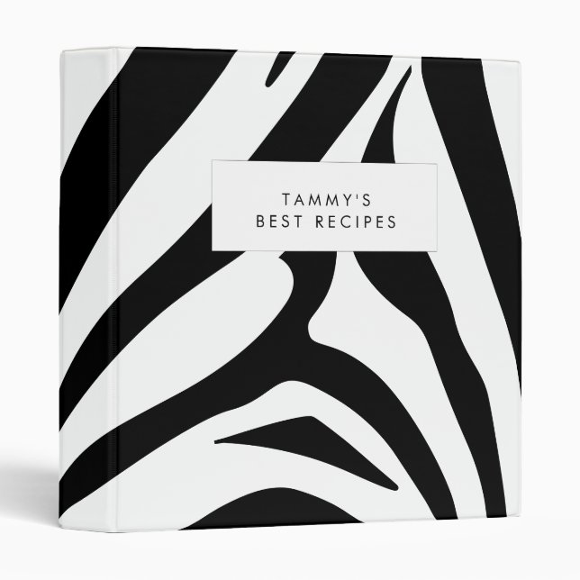 Customizable zebra print binder (Front/Spine)