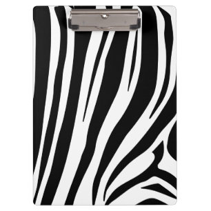 Customizable zebra print clipboard