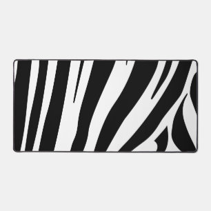 Customizable zebra print desk mat