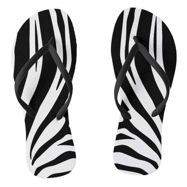 Customizable zebra print flip flops (Footbed)