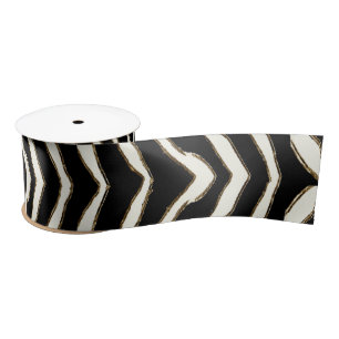 Customizable Zebra Print Ribbon Satin Ribbon