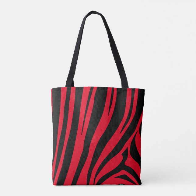 Customizable zebra print tote bag (Back)