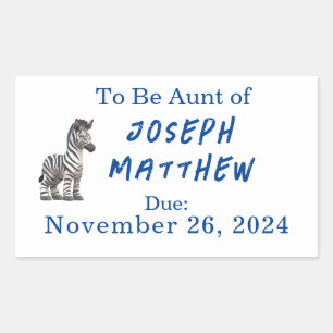 Customizable Zebra Thank You Sticker