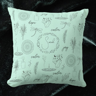 Customizable Zen Relaxing Symbols Throw Pillow