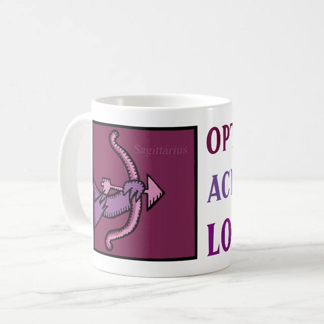 Customizable Zodiac Sign Personality Sagittarius M Coffee Mug (Front Left)