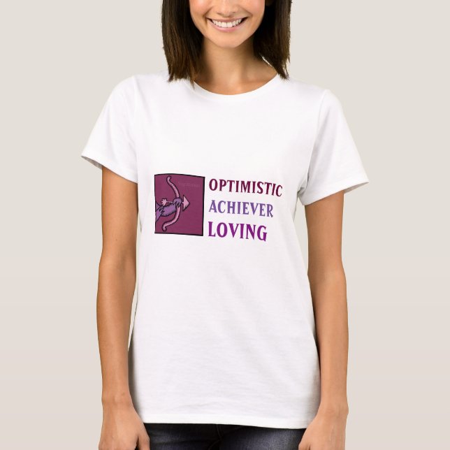 Customizable Zodiac Sign Personality Sagittarius T T-Shirt (Front)