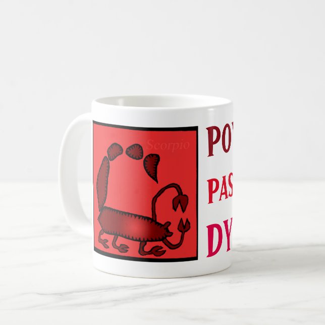 Customizable Zodiac Sign Personality Scorpio Mug (Front Left)