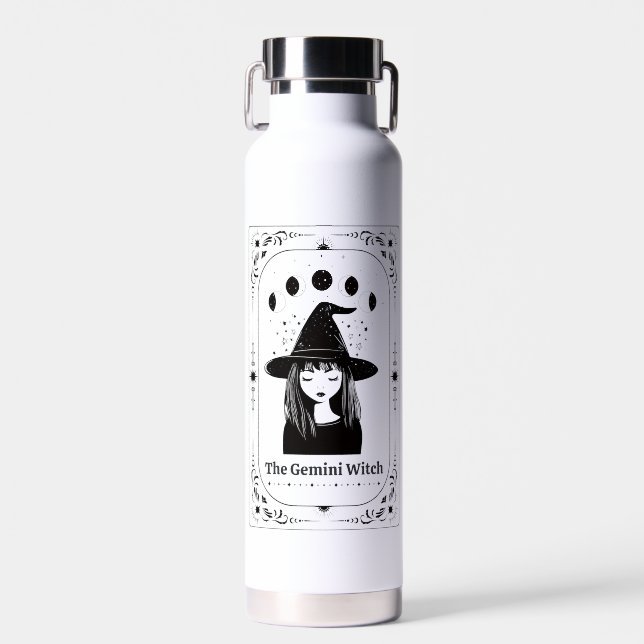 Customizable Zodiac Tarot Celestial Astrology Gift Water Bottle (Front)